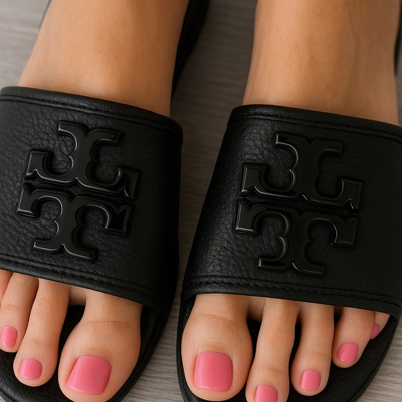 Tory Burch’ Ines Mule Sandal 55mm Black Leather Heeled Slide Size 7 (Never Worn) - Picture 4 of 17